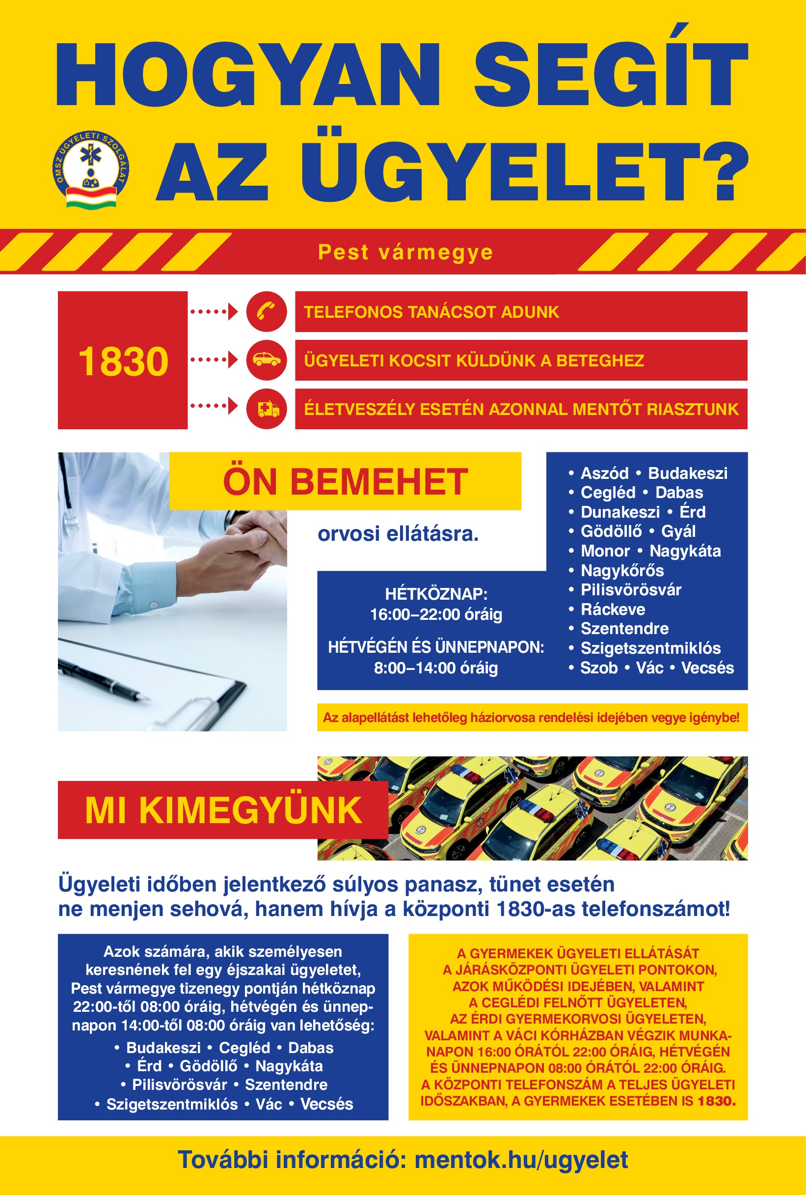 Pest Vármegye új alapellátási ügyeleti rendszeréről Pest Vármegye új alapellátási ügyeleti rendszeréről